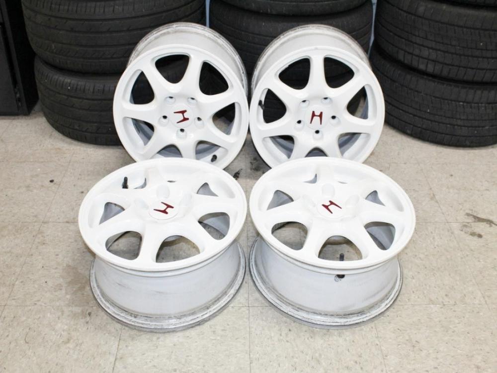 JDM 96-00 Honda Civic Type R EK9 OEM 5 Lug Enkei 15 Inch Wheels: Image 15