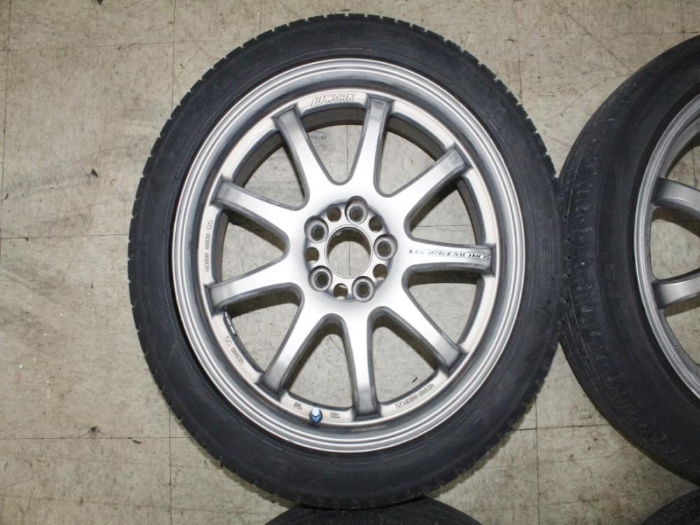 JDM Work Emotions XD9 5x100 17X7 +47 Wheels with Tires: Image 2