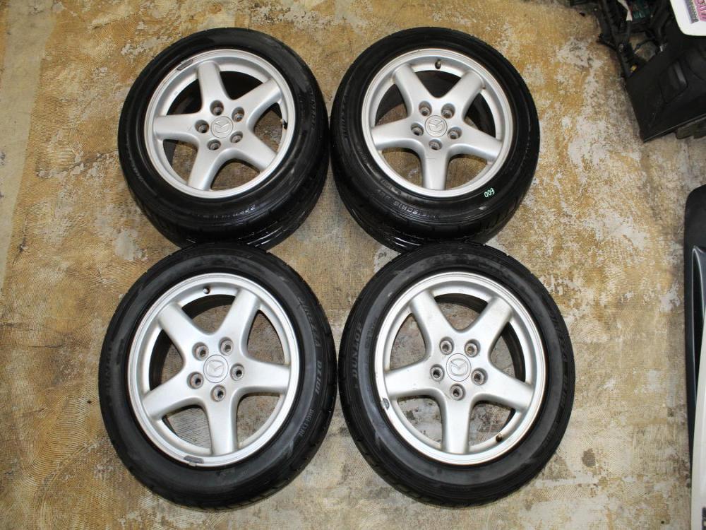 OEM Mazda RX7 FD 5x114.3 16x8 +50 Stock Wheels with Tires: Image 8