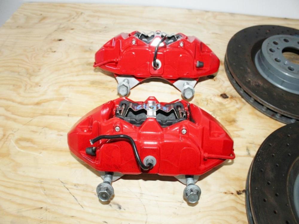 2017-2021 HONDA CIVIC TYPE R FK8 OEM FRONT BREMBO CALIPERS ROTORS BRAKES CTR: Image 1
