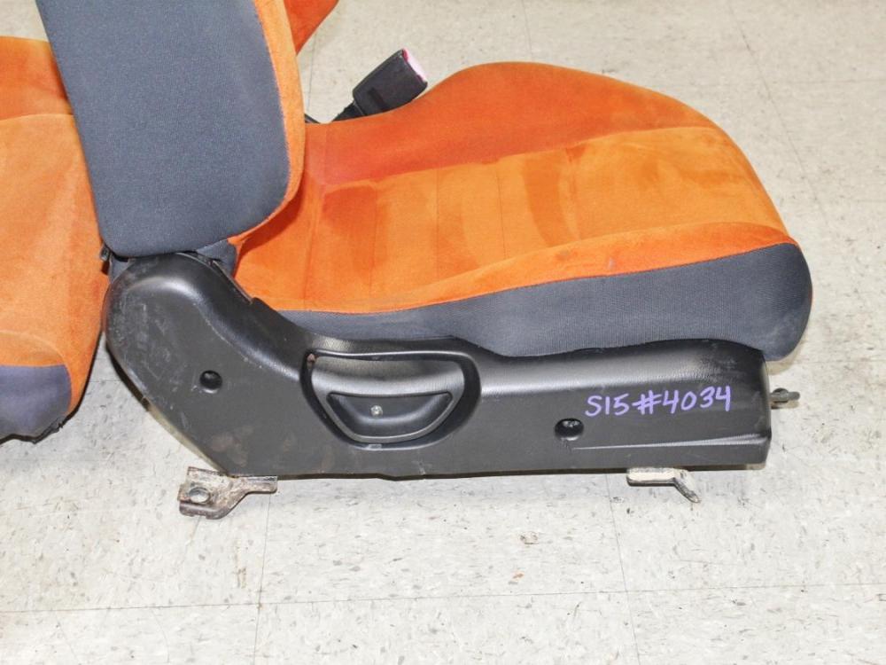 JDM Nissan Silvia S15 B Option Orange Seats - Rare Authentic Pair | MD JDM Motors: Image 29